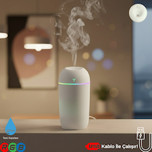 420ml Rgb Işıklı Mini Sessiz Usb Hava Nemlendirici & Aroma Difüzör