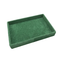 Yerli Üretim Küçük Boy Süet Kumaş Yeşil 22/14 Cm Servis Tablası