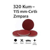 Merttools Cırtlı Zımpara 115 Nk Alüminyum Oxide 320 Kum - 10 Adet