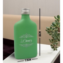 Bk Gift Kişiye Özel İsimli Cam Şişede Kolonya 200 Ml 80 Derece, Özel Tasarım Şişe, Hediye Kolonya Yeşil