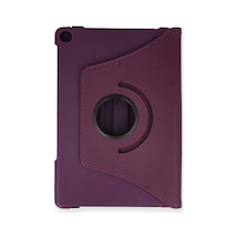 Tab M10 Tb328fu Kılıf 360 Tablet Deri Kılıf - Mürdüm Arka Kapak