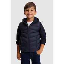 U.S. Polo Assn. Erkek Çocuk Lacivert Kapüşonlu Kapitone Yelek 50328197-vr033