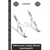 Özel Üretim 6 Kademeli Katlanabilir Taşınabilir Metal Stand Alüminyum Laptop Standı Ayarlanabilir