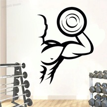Spor Salonu Duvar Çıkartması Vinil Spor Salonu Spor Sanatı Vücut Geliştirme Fitness Duvar Çıkartması Dekorasyon Diğer
