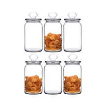 Paşabahçe 96761 Kitchen 6 Lıcam Kapaklı Kavanoz 1130cc 18cm.
