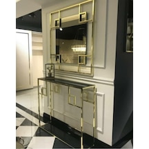 Marisa Gold Dresuar&konsol Ayna Takım Gold