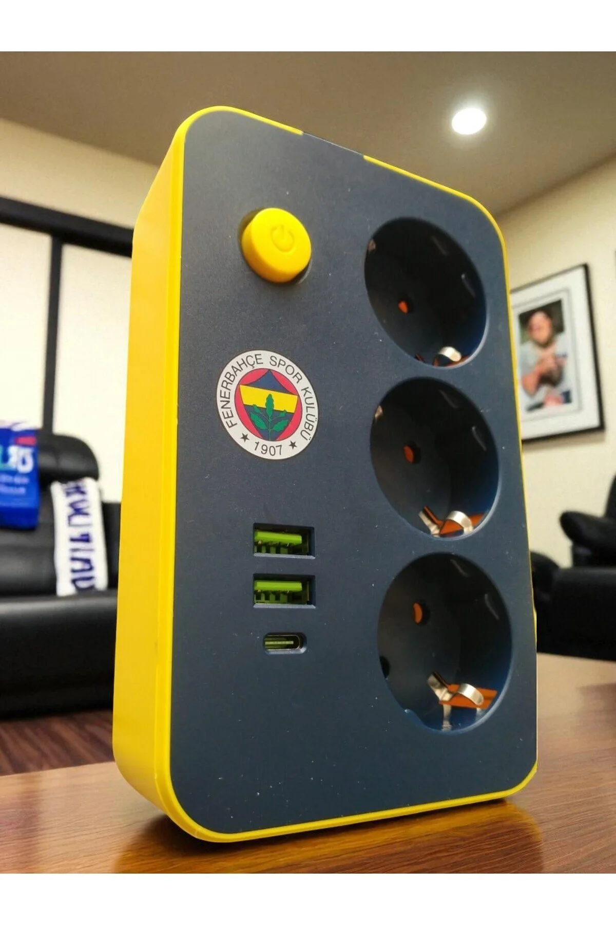Lisanslı Bandrollü Akım Korumalı 3 Lü Grup Priz + Usb & Type-c Soketler 2 Metre Kablolu Diğer