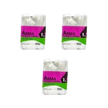 Naksan Arma Şeffaf Naylon 4'lük 28 x 45 CM. Bakkaliye Poşeti Torbası - 1 KG. - Ort. 115 Adet - 3 Paket
