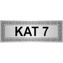 Kat 7 7Cmx20Cm Metal Yönlendirme Levhası Gümüş Renk Metal