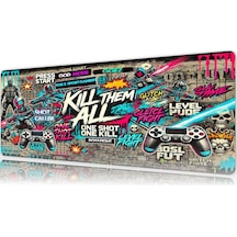 Gaming Oyuncu Xl Mouse Pad Kaydırmaz Dikişli 80 30 Cm Mousepad 19