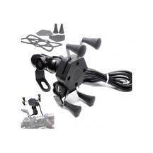 Ayna Bağlantılı Usb Li Ahtapot Telefon Tutucu Motosiklet Scooter