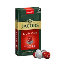 Jacobs Capsule Lungo 6 Classico 10'lu 52 G - 8 Adet Tarı Kapsül Kahve