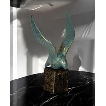 Soyut Kuş Dekoratif Obje Biblo Obje C 4194 - Mavi