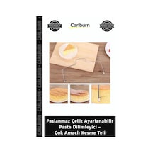 Özel Üretim Mutfak Hassas Paslanmaz Çelik Ayarlanabilir Pasta Dilimleyici Çok Amaçlı Kesme Teli