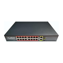 Uranıum Poe-g1621sfp-300w 16 Port Gıgabıt+2xgb Rj45+1xsfp Uplınk Poe Rackmount Swıtch Realtek Chıpset
