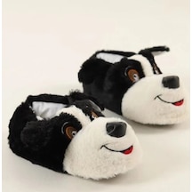 Mergenshoes Unisex Siyahk Köpekli Panduf Ev Botu Siyah Siyah