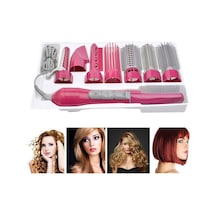 Sones 8'i 1 Arada Profesyonel Saç Kurutma Makinesi Saç Kıvırıcı Otel Seyahat Tarak Güçlü Saç Kurutma Makinesi Gül Kırmızısı