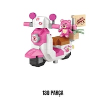Pembe Ayıcıklı Motor 130 Parça Block Loz Oyuncak-mini Poşet 1 Adet