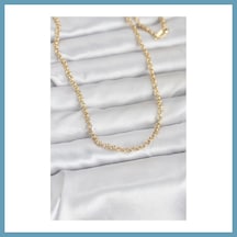 Bezos Cm 14k Gold Renk Halka Zincir Model 60 Cm Kadın Kolye Mbt06