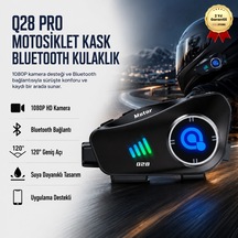 Q28 Pro Motosiklet Kask Bluetooth Kulaklık 1080p Kamera Destekli-1279