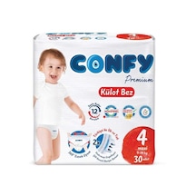 Confy Premium Külot Bebek Bezi 4 Numara Maxi 30 Adet