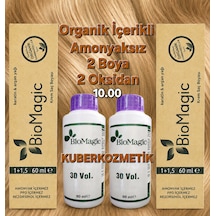Biomagic 10.00 Açık Sarıorganik İçerikli Amonyaksız Kalıcı Saç Boyası 2 Boya 2oksidan