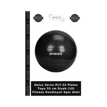 Delux Serisi Plt-55 Plates Topu 55 Cm Siyah 10 Fitness Kondisyon Spor Aleti