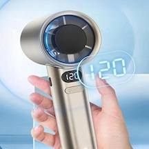El Tipi Mini Fan, 250mah Batarya, Usb Şarj Edilebilir, Doğal Rüzgar Özelliği, Taşınabilir Ve Kompakt Tasarım, Seyahat Ve Ofis İçin İdeal, Yüksek Performans, Serinletici Etki Beyaz Fzm-01 Acı Kahverengi