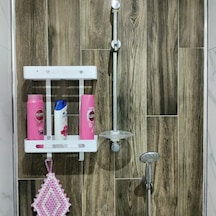 lyla concept TİTAN Banyo Duşakabin İçi Katlı Organizer Beyaz Şampuanlık