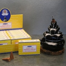 Satya Nag Champa Konik Tütsü- Backflow Cones Geri Akışkanlı Premium Natural Incense Cones 7 Chakra