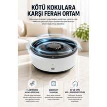 Küllük Duman Giderici Temizlenebilir Elektronik Pilli - Lisinya Beyaz