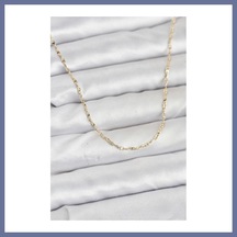 Bezos Cm 14k Gold Renk Gemici Zincir Model 60 Cm Kadın Kolye Dlra