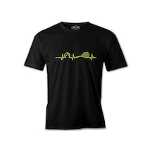 Tenis - Heartbeat Siyah Erkek Tshirt