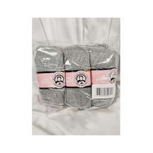 Lux Baby Gri El Örgü İpi Art No:3010 - Nm:3.4 - 100gr. 340mt. 3 Adet - Renk: 007