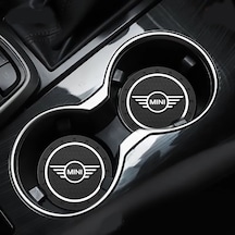 Mini Cooper Araç Bardak Altlığı Mini Logolu Siyah Bardak Altlığı (523422595)