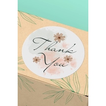 Papatyalı Thank You Teşekkür Sticker 3x3cm St2225 Çok Renkli