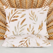 Soft Bulong 2'li Yastık Kılıfı - Ekru / Yeşil - 50x70 Cm Renkli