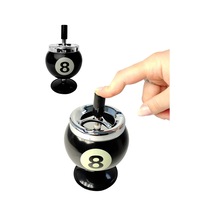 Çelik Siyah Bilardo Top Dizayn Kül Tablası Küllük Cin547sy
