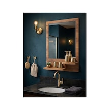 Antik Ahşap Dekoratif Ayna Raflı Banyo Lavabo Wc Oda Dresuar Koridor Konsol Mutfak Makyaj Aynası Srn-13x Atlantik Çam