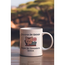 Çalışıyor Gibi Görünüp Hiç Bir Şey Yapmamakta Ustayım Komik Yazılı Kupa Bardak Renkli