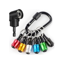 Wezone Alüminyum Anahtar Zinciri Uzatma Kolu Seti - 6 Renkli + 105 Derece Köşe Açıcı, 1/4" Hex Uçlu, 500g Taşıma Kapasitesi, Cep Boyutu, Montaj Kolu İle