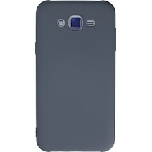 Samsung Galaxy Uyumlu J7 Kılıf Nano İçi Kadife Silikon - Gri Diğer