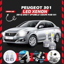 Peugeot 301 2012-2021 Uzun Far Uyumlu Şimşek Etkili Led Xenon Performance Series H1