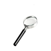 90 Mm 1 Adet 6x Plastik Sap Çerçeveli 9 Cm Büyüteç Merçek Okul Büro Ofis Krom Kaplama Büyüteç