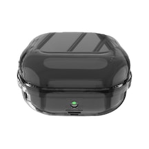 Maks Technology Samsung Galaxy Uyumlu Buds 4 Kılıf Şeffaf Silikon 360 Derece Airbag Darbe Emici Maks Koruyucu Kapak Şeffaf Siyah