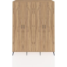 Kronos Gardrop 4 Raflı 4 Kapaklı 4 Askılı 176x59x221 Çam-çam Çam
