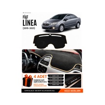 Fıat Linea Urban 2015-2021 Uyumlu Torpido Örtüsü, Torpido Kılıfı - Siyah Bej