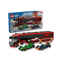 LEGO® City RB20 ve AMR24 F1® Arabalı F1® Kamyonu 60445 - 8 Yaş ve Üzeri Çocuklar için Yarış Arabası İçeren Yaratıcı Oyuncak Yapım Seti (1086)