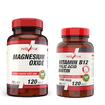 Nevfix Magnezyum 250 MG 120 Tablet B12 Folic Acid&Biotin 120 Tabl
