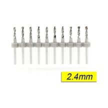 PCB Mikro Karbür CNC Matkap Ucu 10lu Set 2,40mm Tungsten 18 Shank